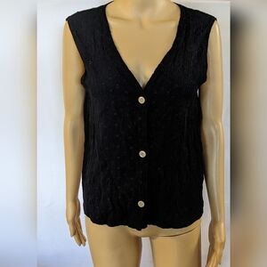 Pre-owned Kathie Lee collection black vest, size extra large, TH